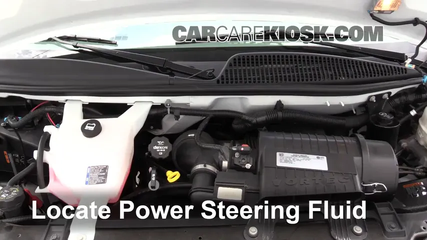 2017 Chevrolet Express 2500 4.8L V8 FlexFuel Extended Cargo Van Power Steering Fluid Check Fluid Level